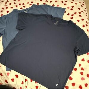 Frye Short Sleeve Tees, Navy and Light Blue, Mens L, EUC